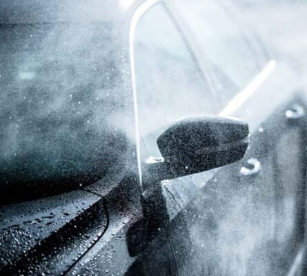 Car cleaning. Wash car with soap.  High pressure water washing ; Shutterstock ID 788107234; purchase_order: -; job: -; client: -; other: -
