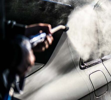 Car cleaning. Wash car with soap.  High pressure water washing ; Shutterstock ID 788107234; purchase_order: -; job: -; client: -; other: -